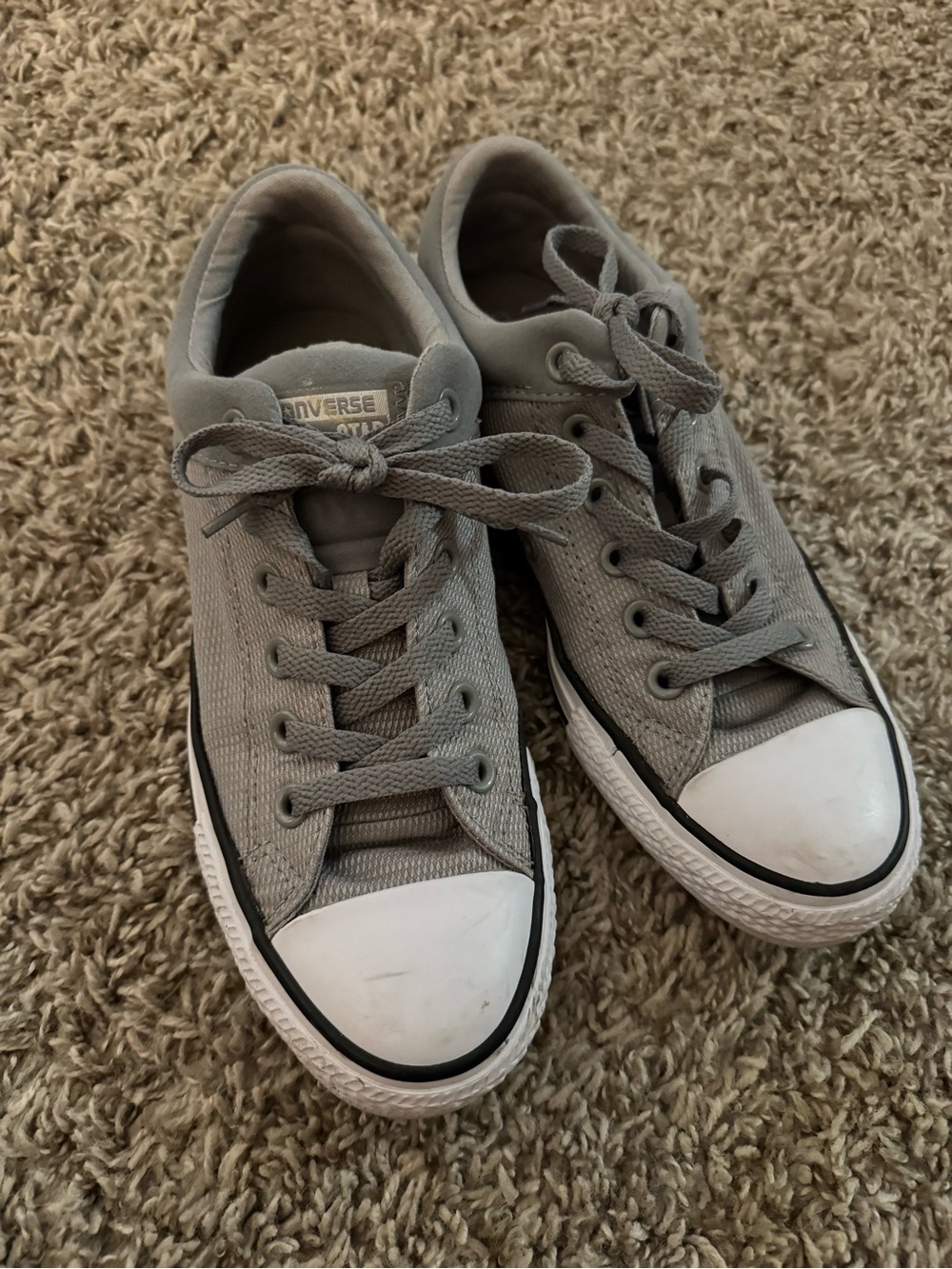 Converse Gray Low-Top Canvas Sneakers
